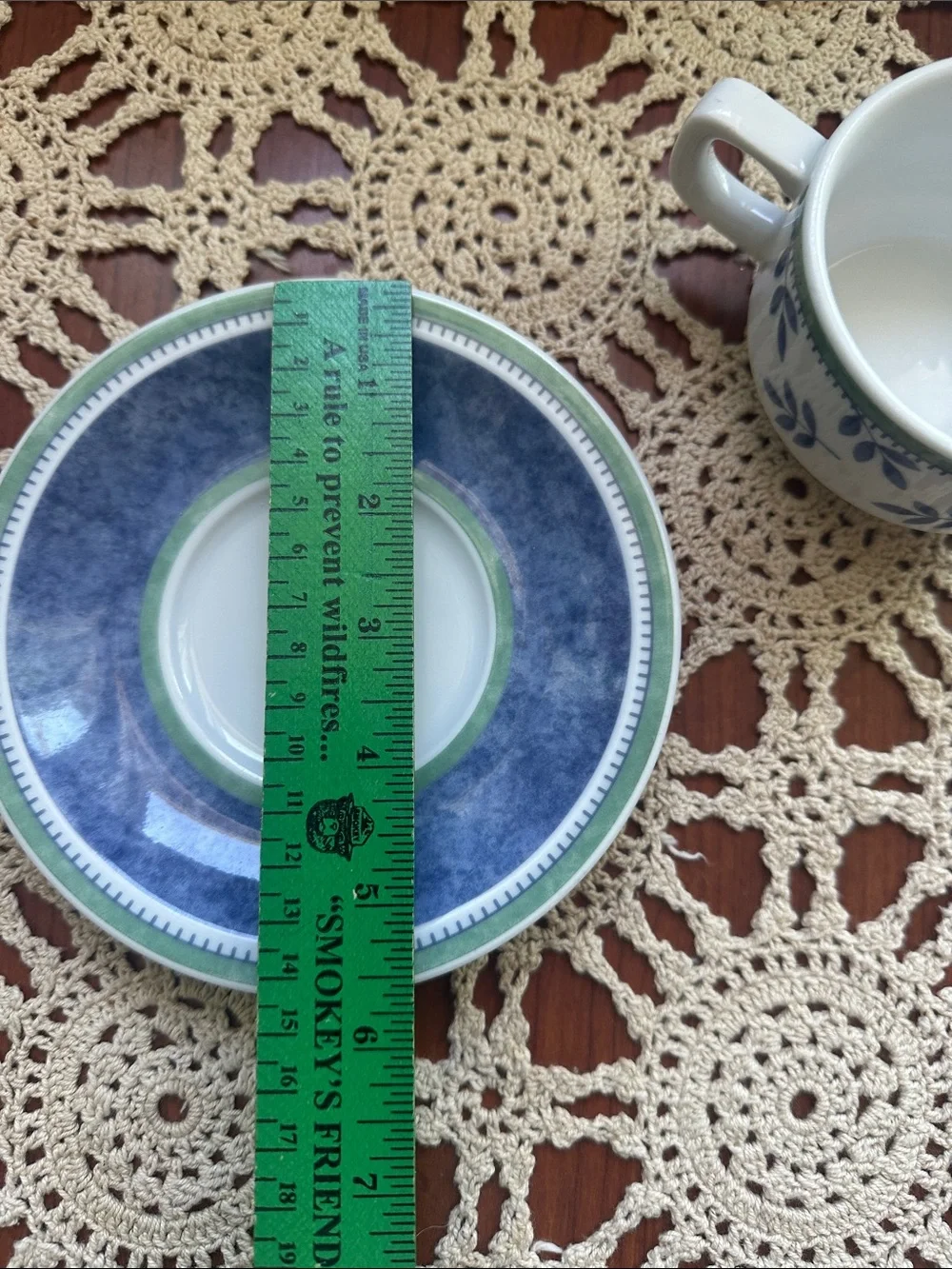 Villeroy & Boch Varios 3 Porcelain Cup & Saucer Set Blue Green White Germany